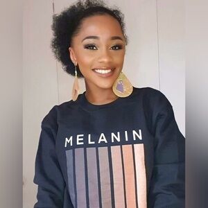 Black MELANIN Sweatshirt Crewneck (Size Medium)
